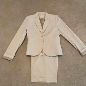 Calvin Klein Chic Beige Blazer and Short Set